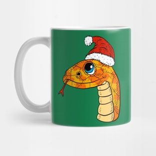 Christmas snake. yellow santa python. Mug